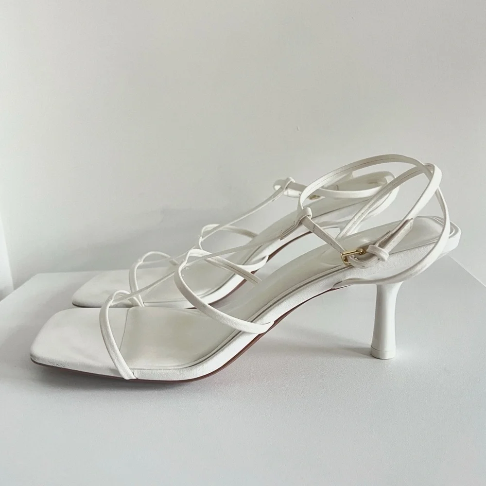 Zara white strapped sandals - Picture 3 of 7